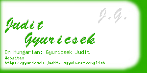 judit gyuricsek business card